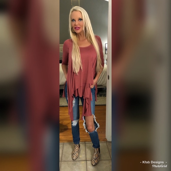 LAST 1! Stretchy Distressed High Waist Jeans - Picture 5 of 5